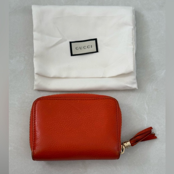 Gucci orange zipper wallet - Picture 2 of 8